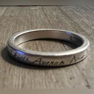 Tiffany & Co ring authentic silver 727 fifth avenue New York. Decline offers